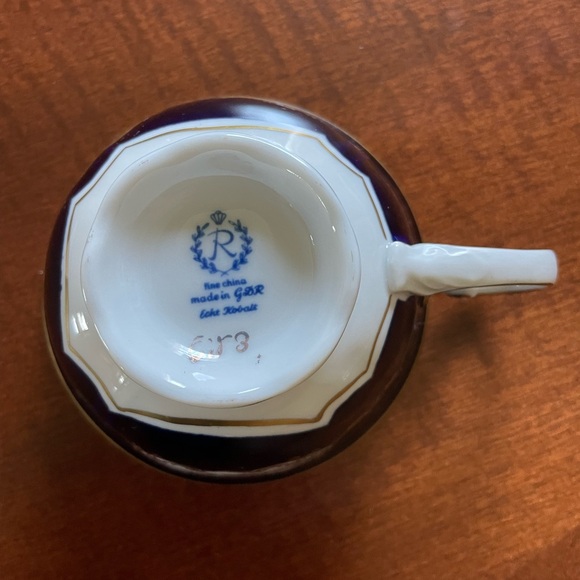 Reichenbach 8159k Echt Kobalt Trio, Floral and Gold Porcelain - Picture 3 of 9